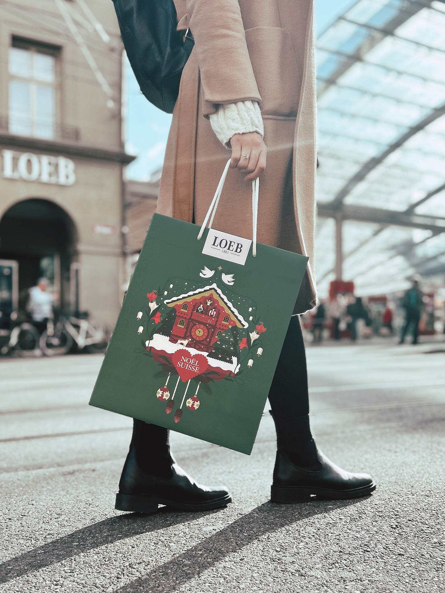 Illustration Christmas LOEB Tasche